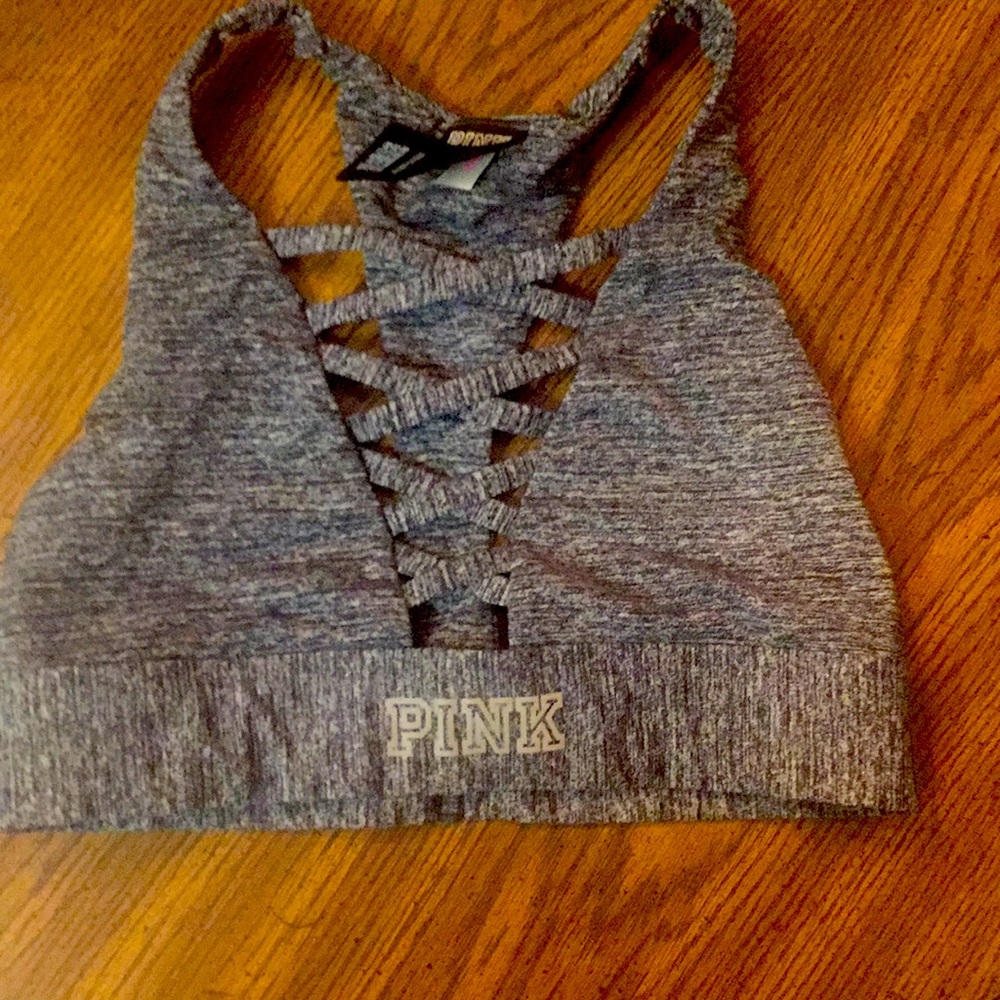 Pink sports bra